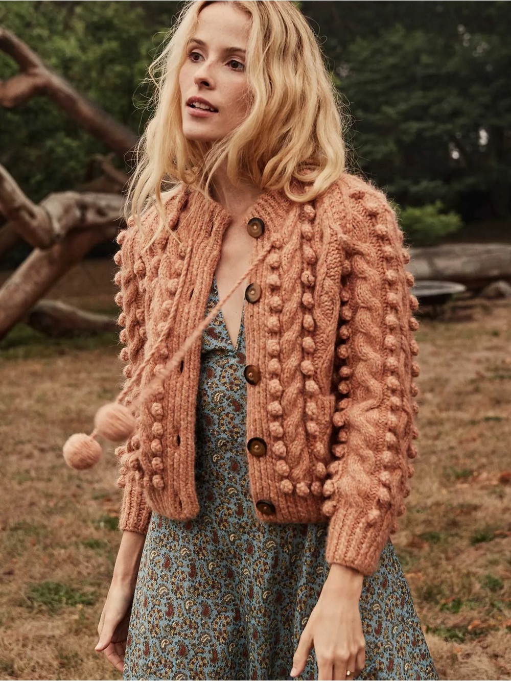 Doen Pomme Cardigan Sweater Size Medium‎ Ember Alpaca Wool Chunky Knit